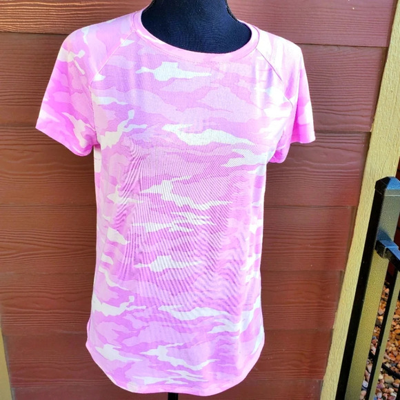 Athletic Works Pink Short Sleeve Camo Tee Size XXL (18) - Picture 1 of 11